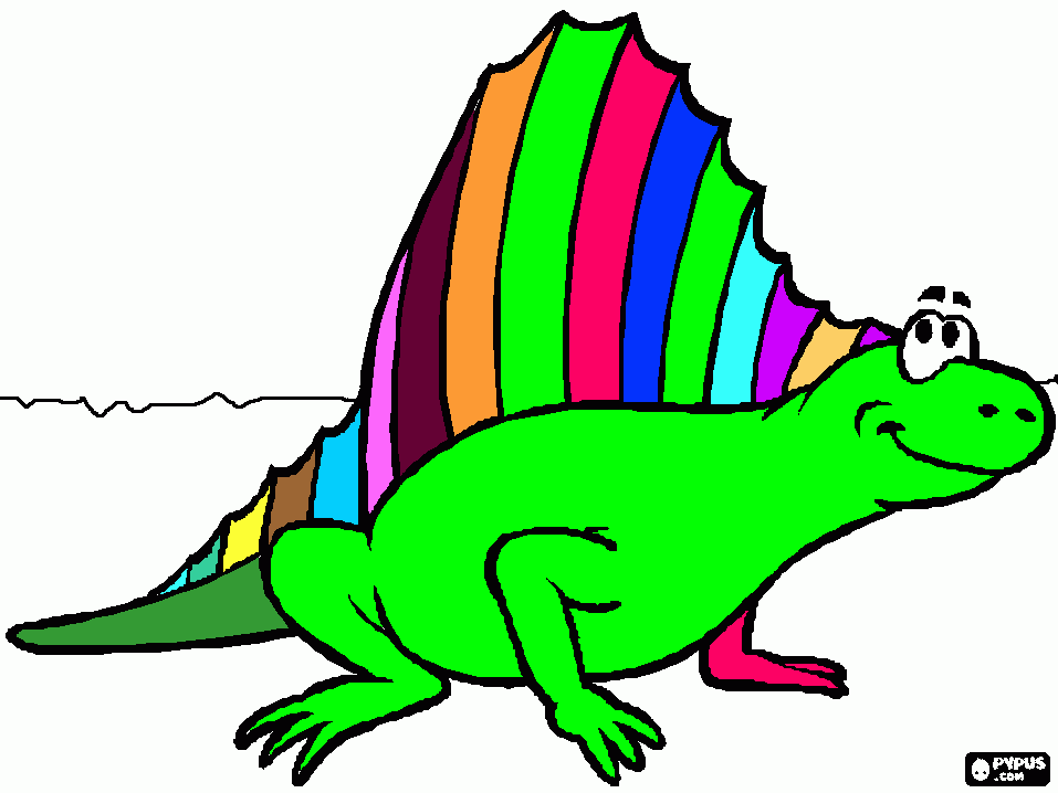 Omalovánka dimetrodon