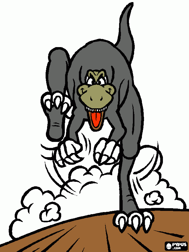 Omalovánka dino behavý