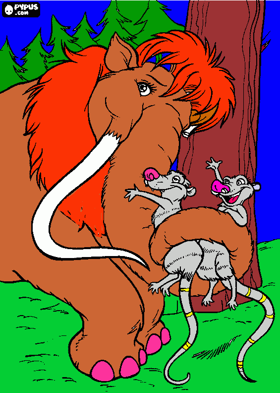 Omalovánka Dinosaurus s krysákama