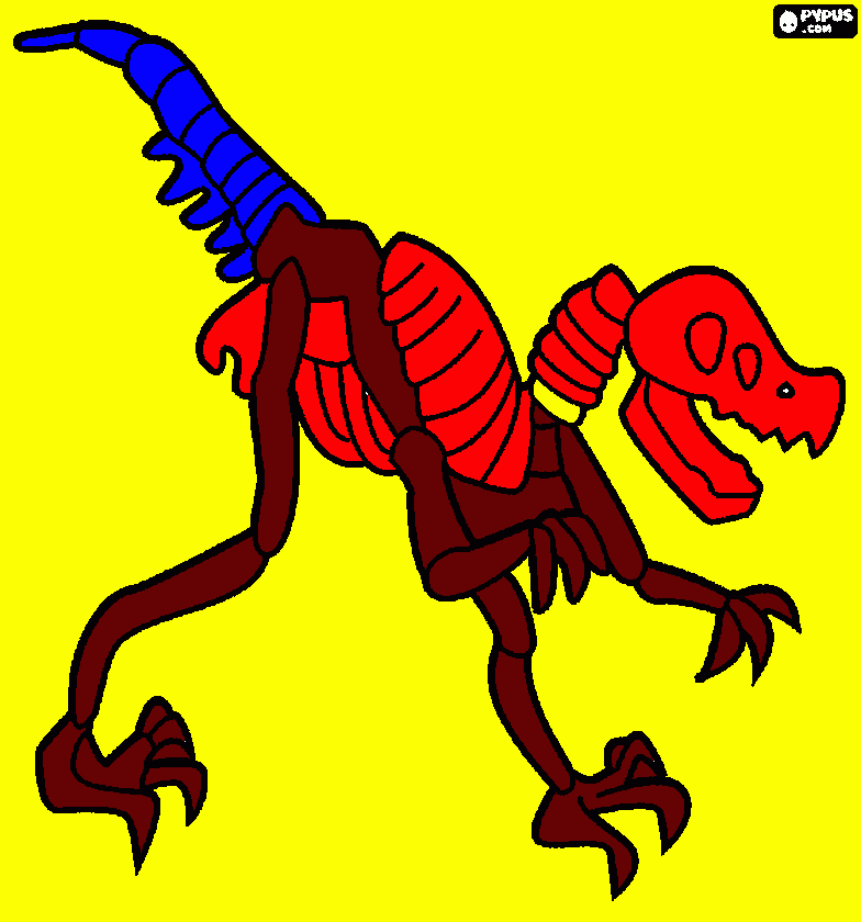 Omalovánka dinosauří kostra