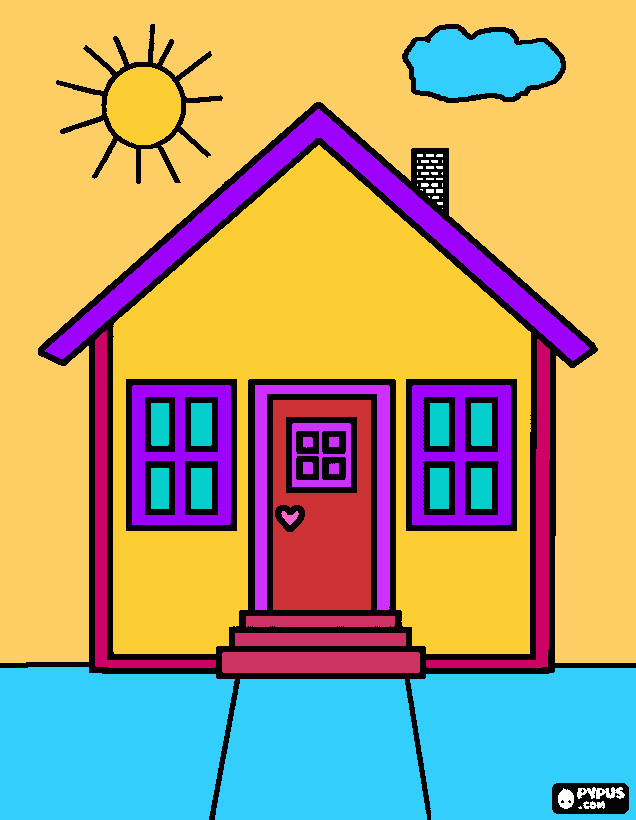 Omalovánka domeček 2