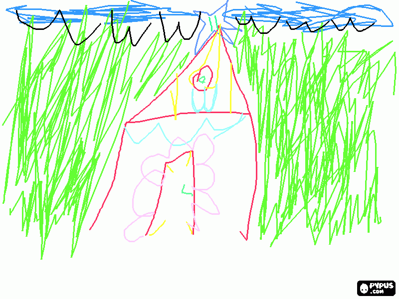 Omalovánka domeček pro Kubika