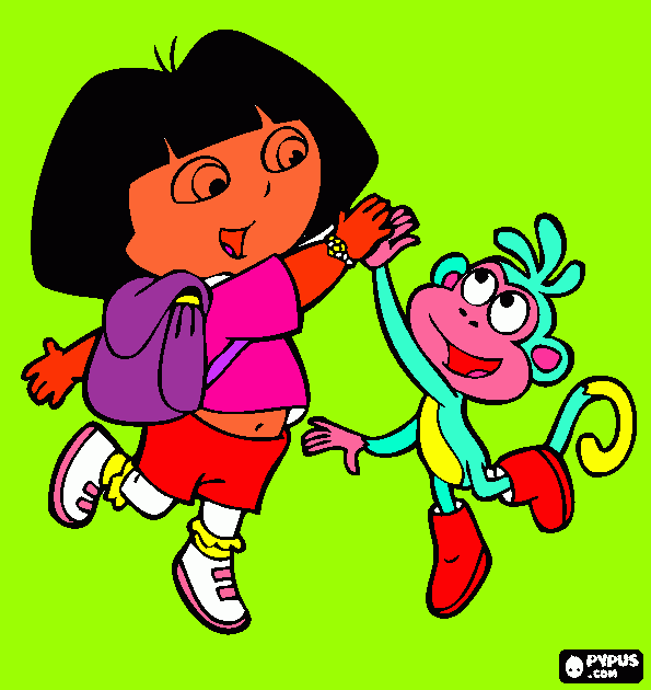 Omalovánka dora s botičkou