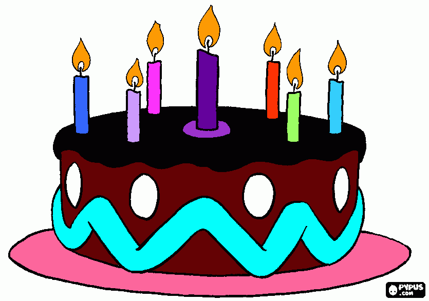 Omalovánka Dort - narozeniny Honzik 7