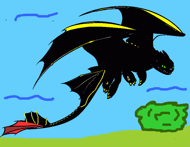 Omalovánka drak ako plachti