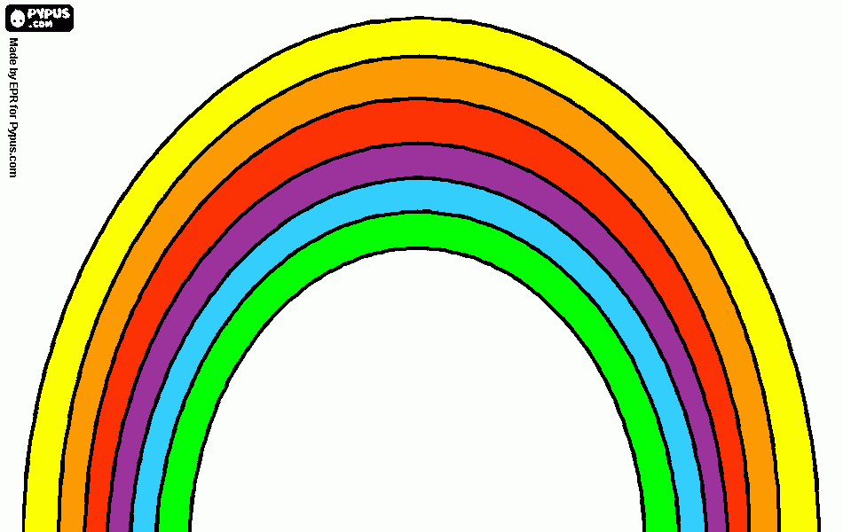 Omalovánka duhááááá!!!!!