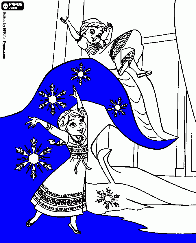 Omalovánka dvě princezny