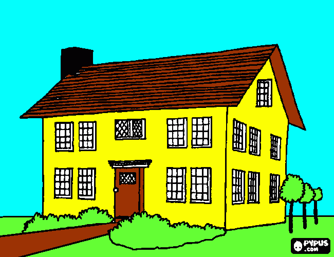 Omalovánka Déňa domeček