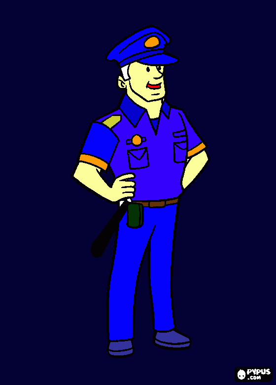 Omalovánka edko kresba policajt