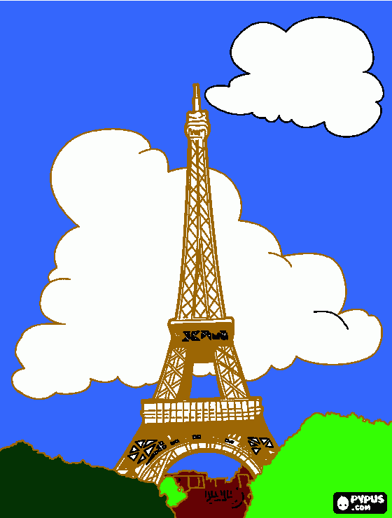 Omalovánka eiffei tower,paris