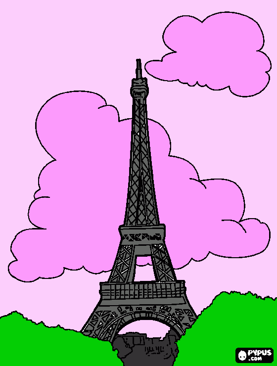Omalovánka Eiffelovka