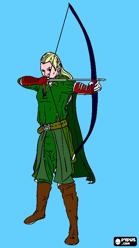 Omalovánka elf lesní