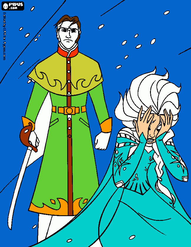 Omalovánka elsa a hanas