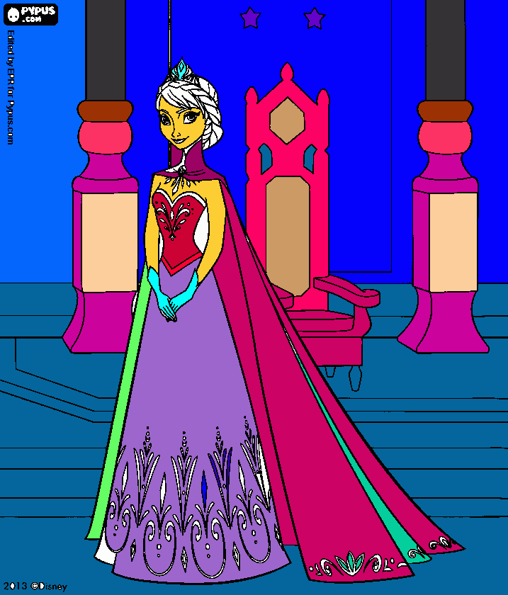 Omalovánka Elsa k tisku