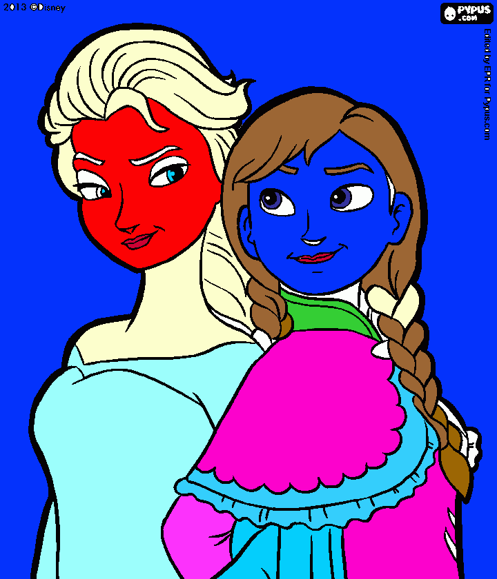 Omalovánka Elsa podruhe