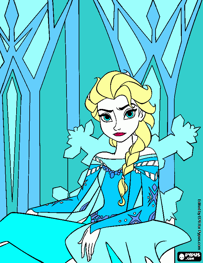 Omalovánka elsa zuří