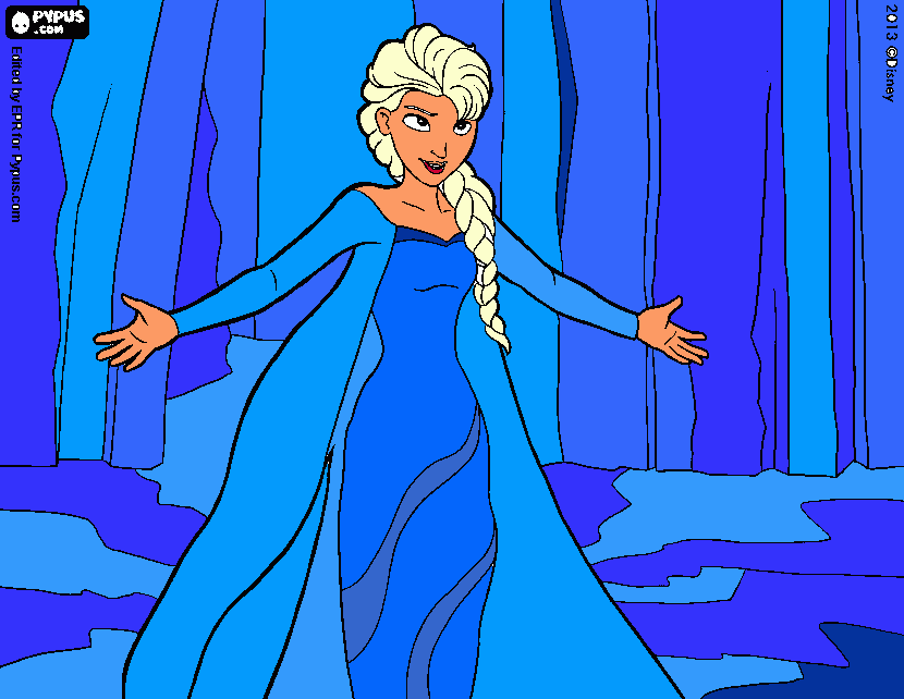 Omalovánka elza  v   ledovem kralovstvi                                            