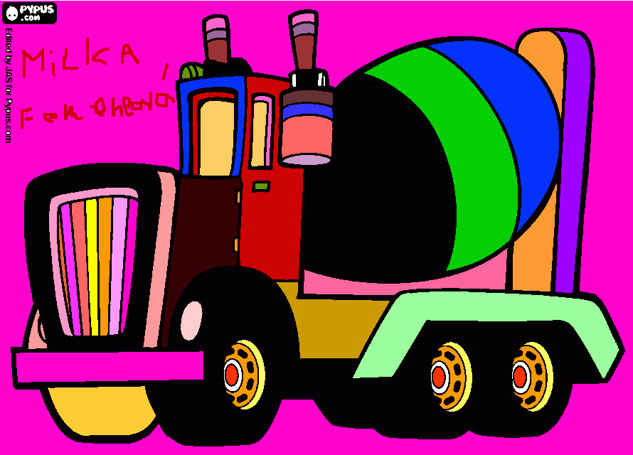 Omalovánka farebny nakladiak 