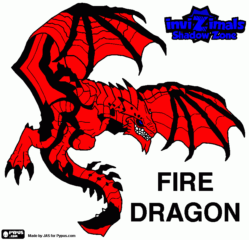 Omalovánka Fire DRAGON