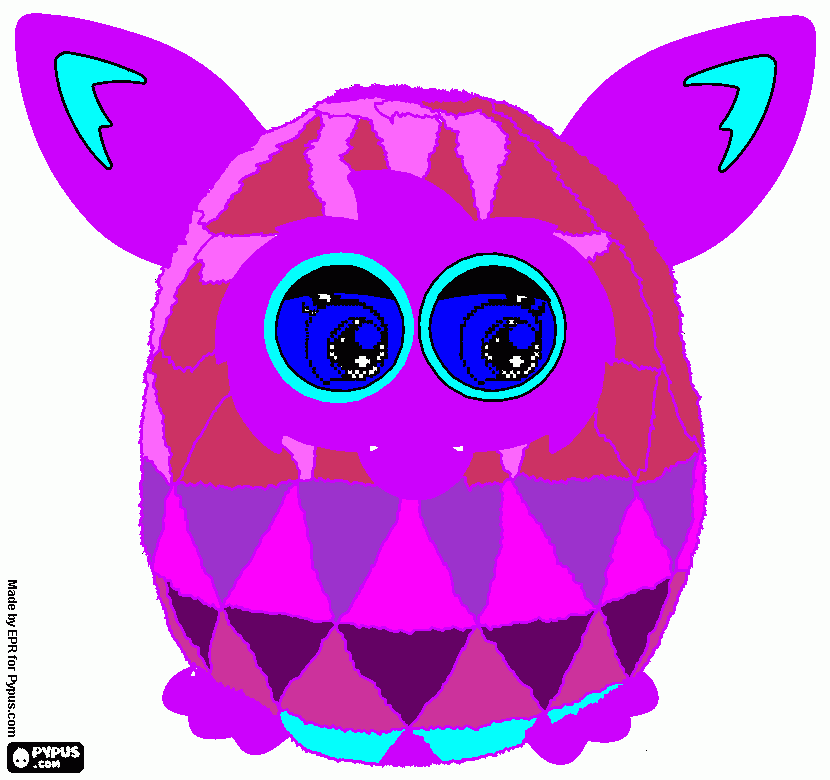 Omalovánka furby fialový