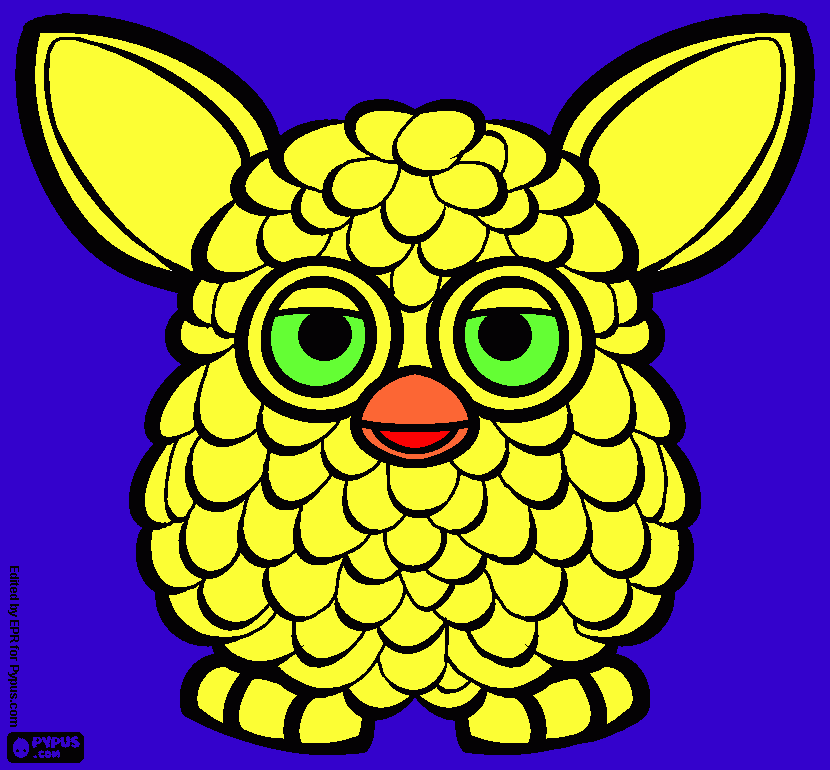 Omalovánka furby yellow