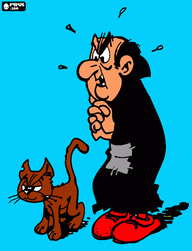 Omalovánka Gargamel a azrael