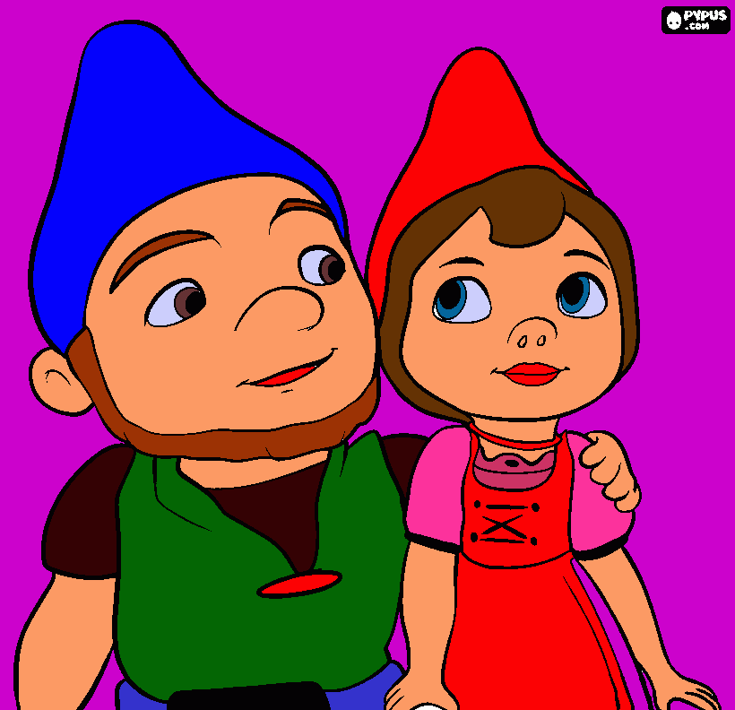 Omalovánka gnomeo julie 