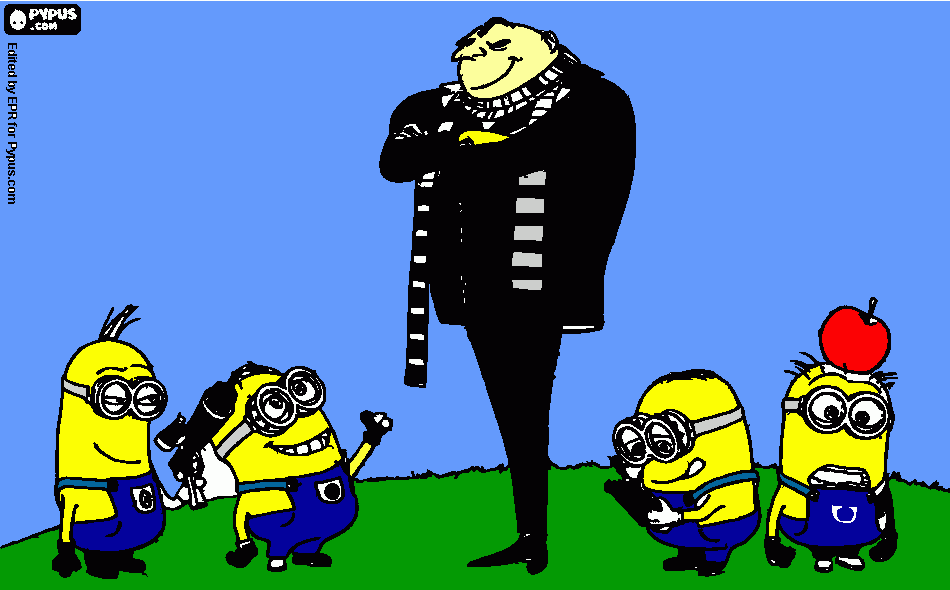 Omalovánka Gru a mimoni