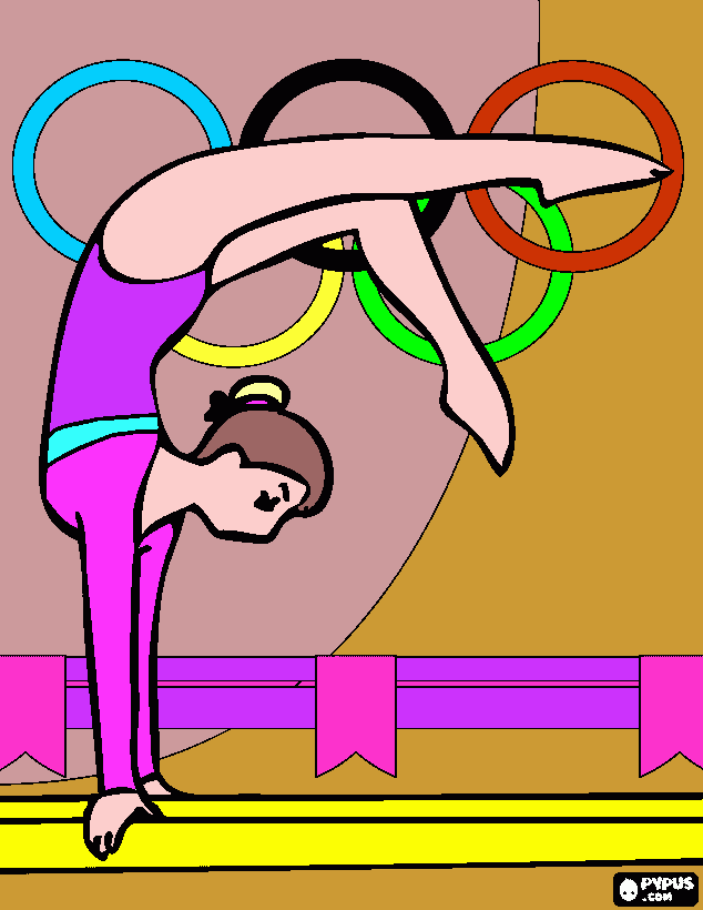 Omalovánka gymnastka