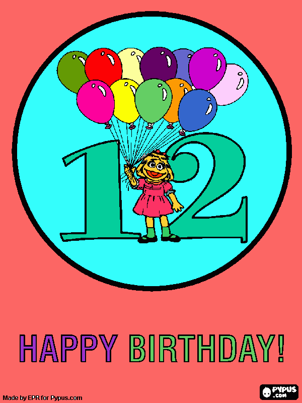 Omalovánka happy birthday!