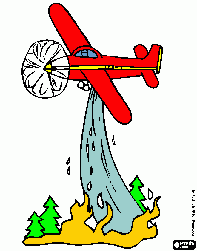 Omalovánka Hasicí letadlo