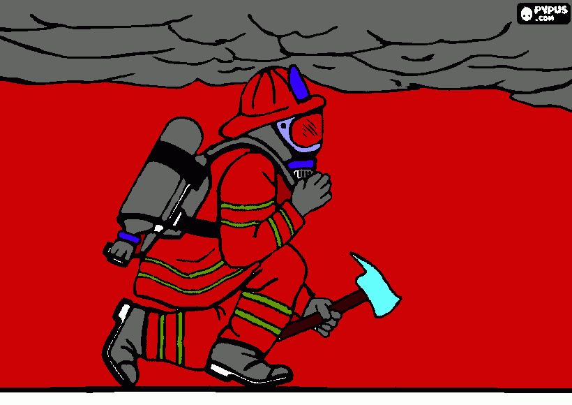 Omalovánka hasič pro maminku