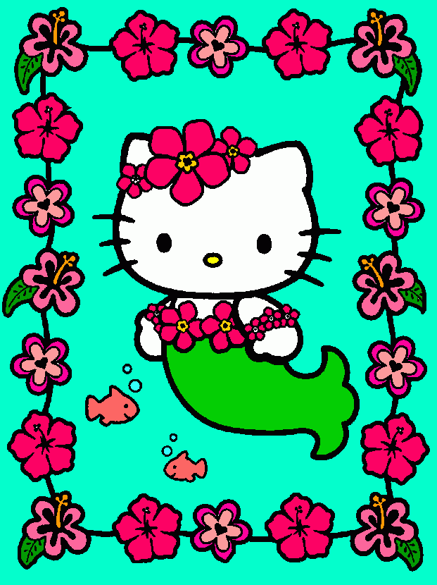 Omalovánka Hello Kitty for happy