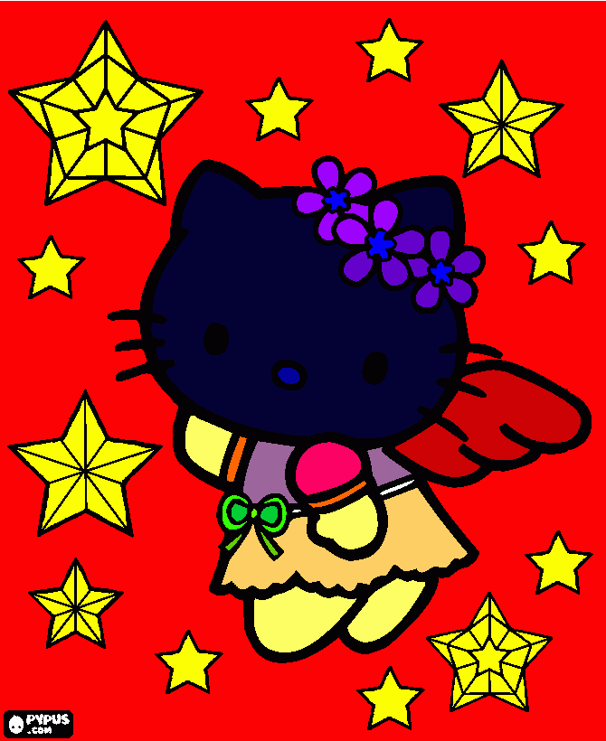 Omalovánka Hello Kitty je víla