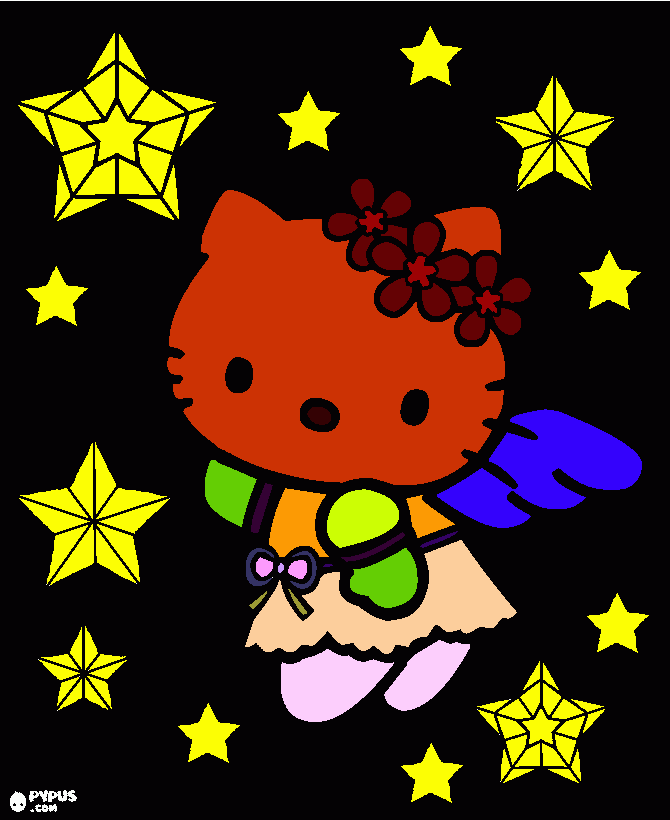 Omalovánka Hello Kitty - Stairy night