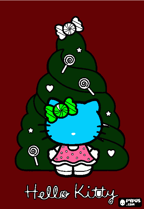 Omalovánka helou kity Vanoce