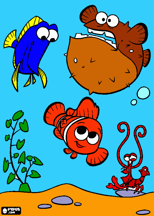 Omalovánka Hledá se Nemo