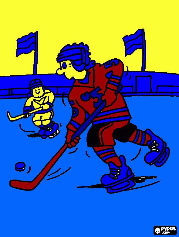 Omalovánka hokejista