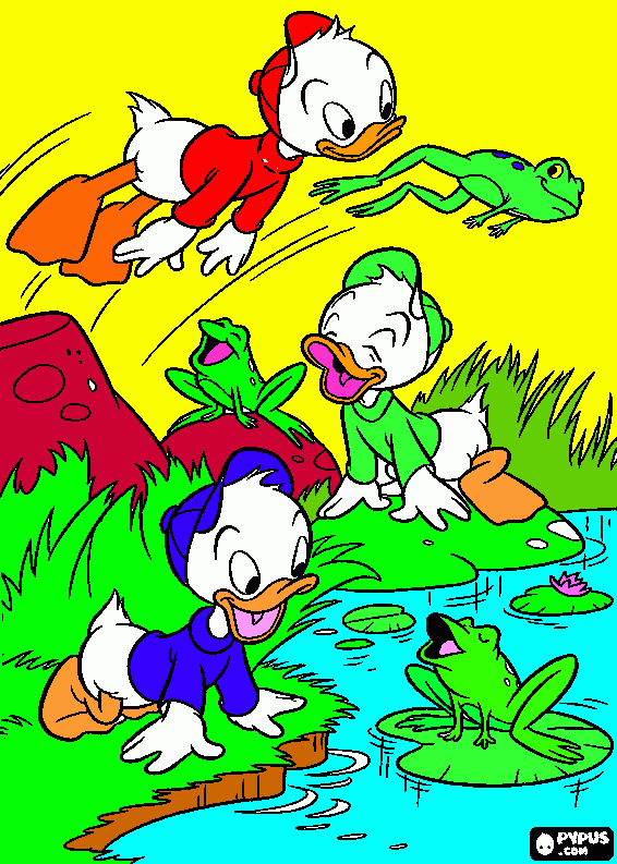 Omalovánka Hrajeme si s žabkami.