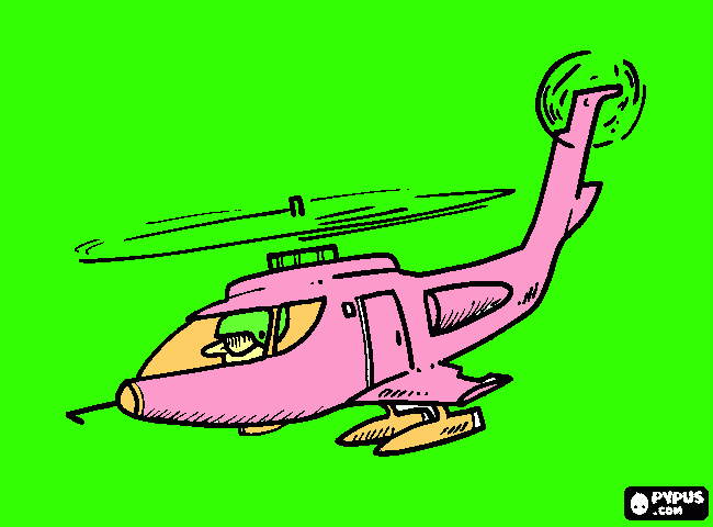 Omalovánka Hračka vrtulník v trávě