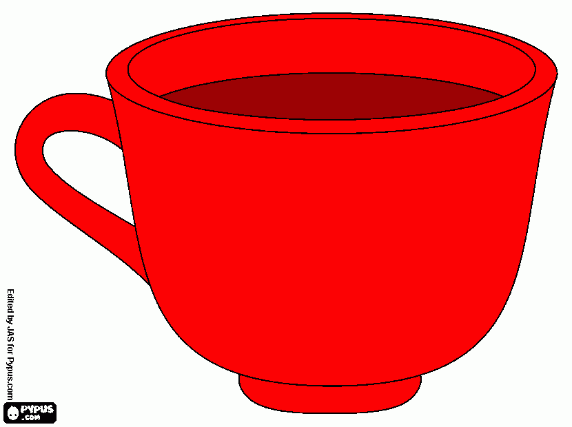 Omalovánka hrncek cerveny