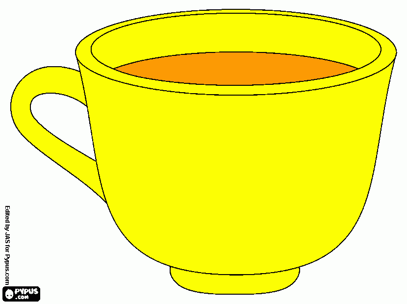 Omalovánka hrncek zlty