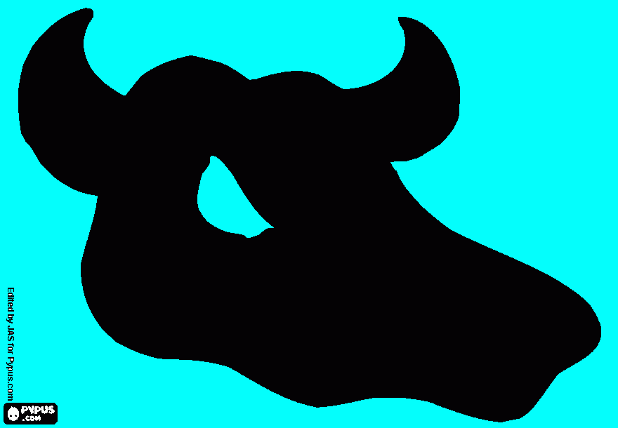 Omalovánka hrůzná býčí hlava