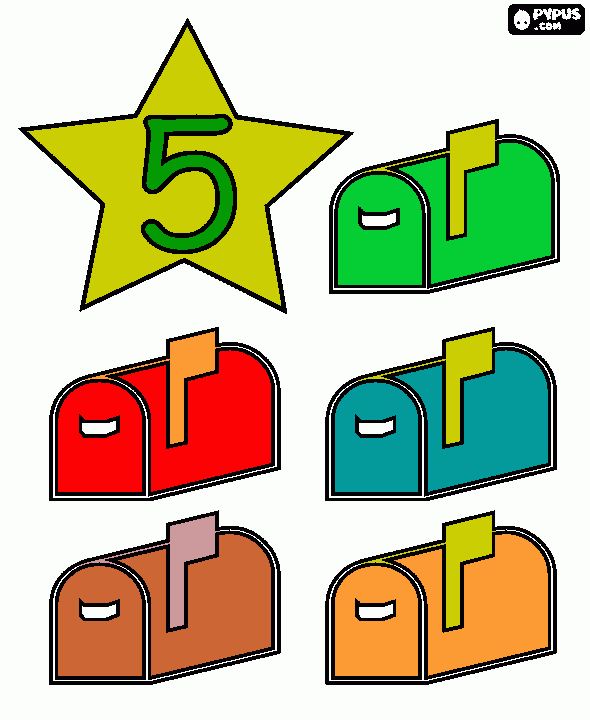 Omalovánka hviezda 5