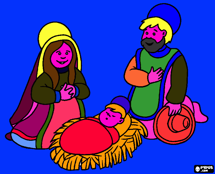 Omalovánka jak luky nakreslil Ježíška