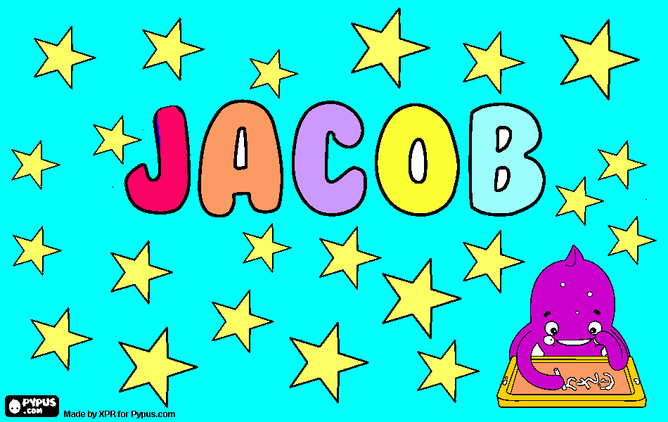 Omalovánka jakobs a hězdi a chobotnice