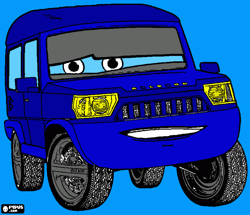 Omalovánka Jeep od Blesk Mc Queena