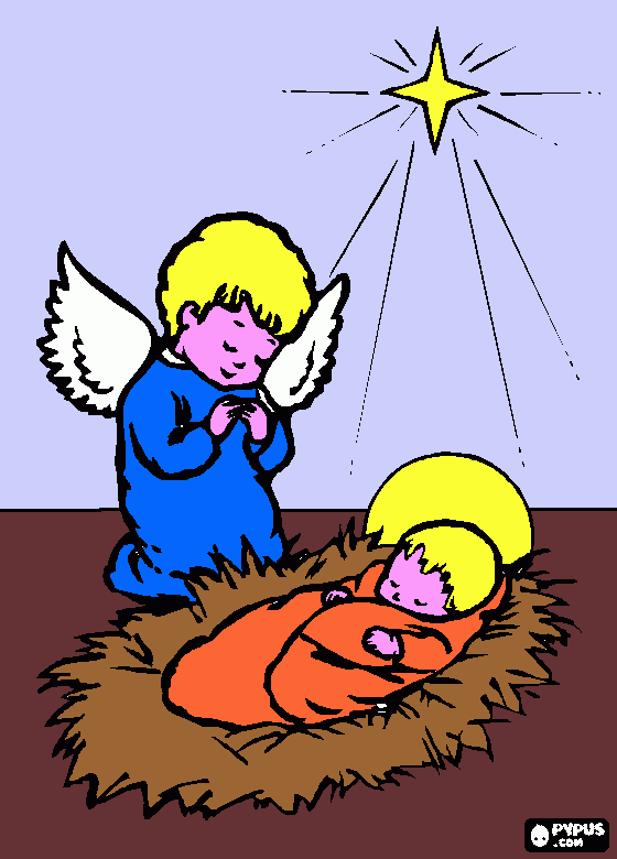 Omalovánka jesličky