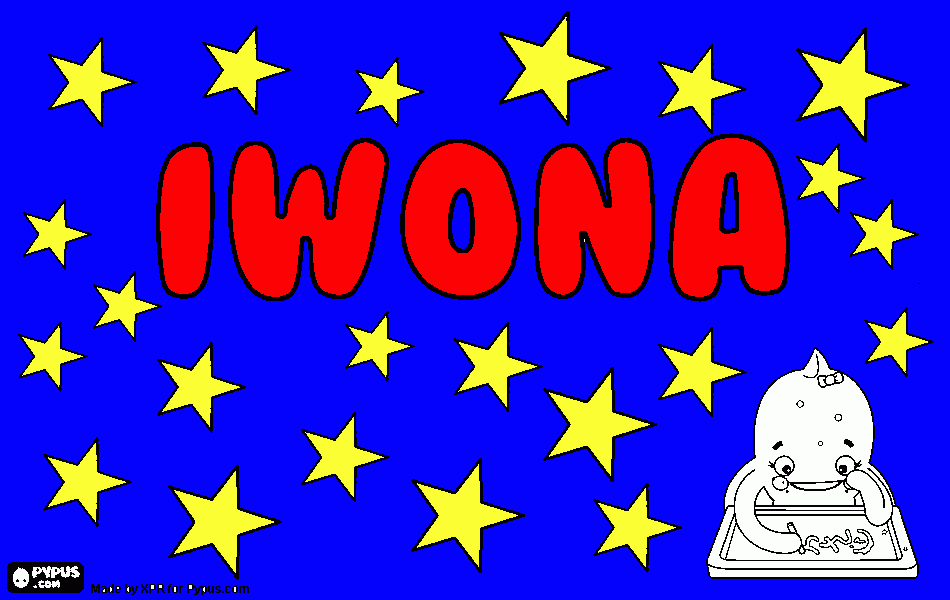 Omalovánka JMÉNO IWONA