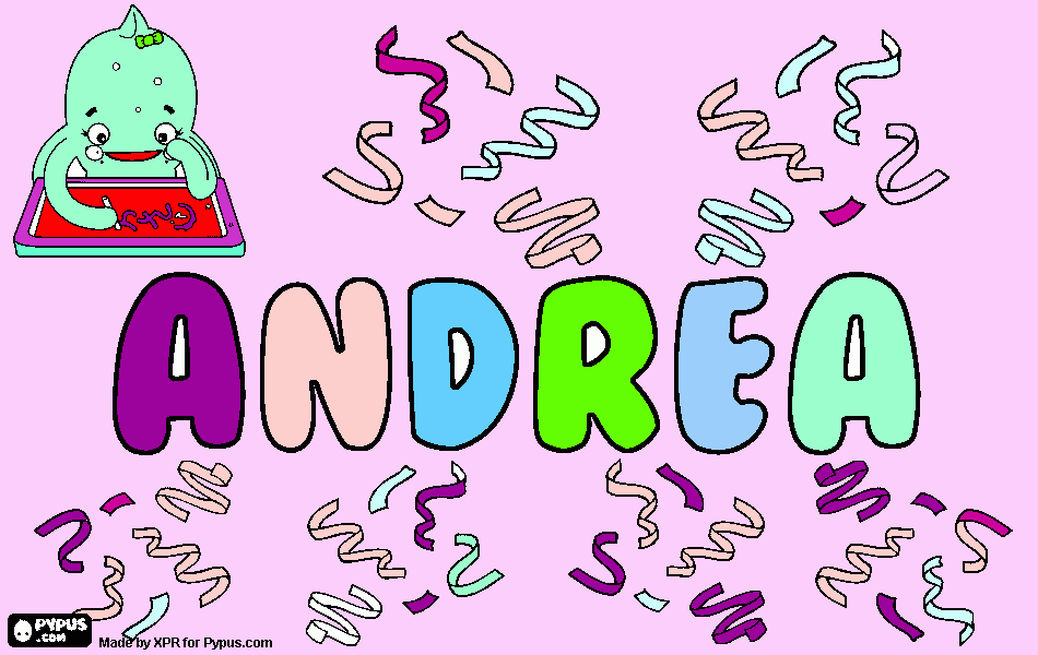 Omalovánka jméno ANDREA